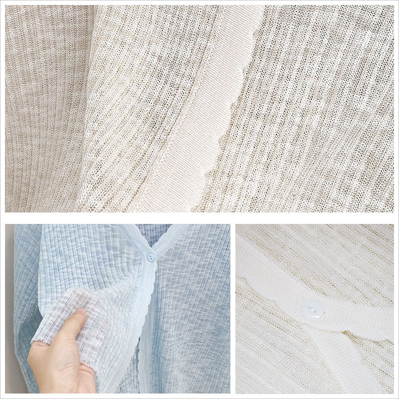 RA862　カーディガン UVカット 冷房対策 接触冷感 速乾