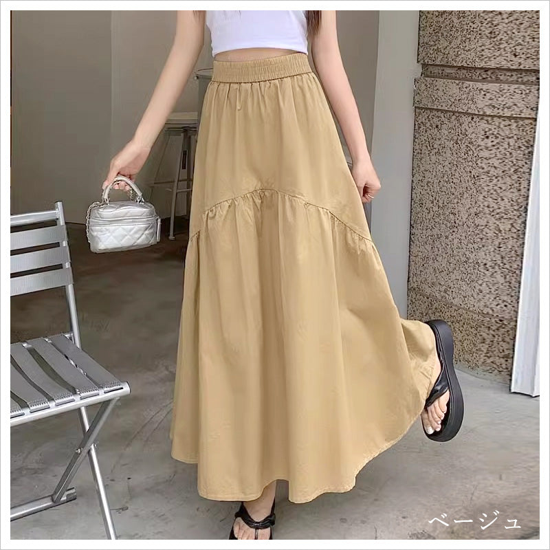 RA880 ロングスカート ミリタリー ボトムス マキシスカート