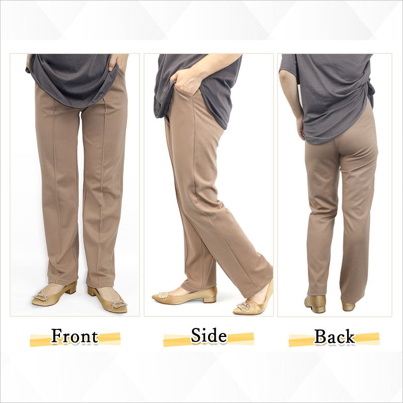 RA889 センタープレス パンツ シンプル エレガント