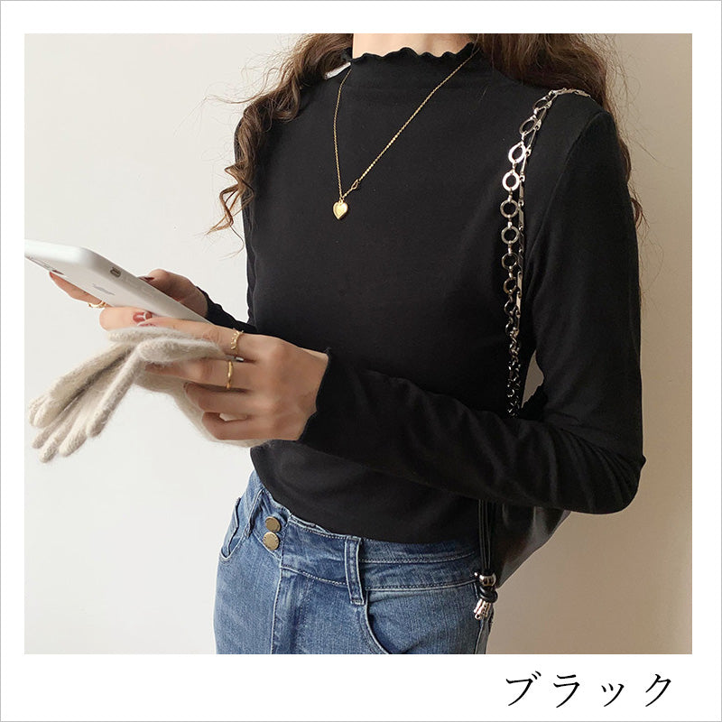 RA907 カットソー ハイネック