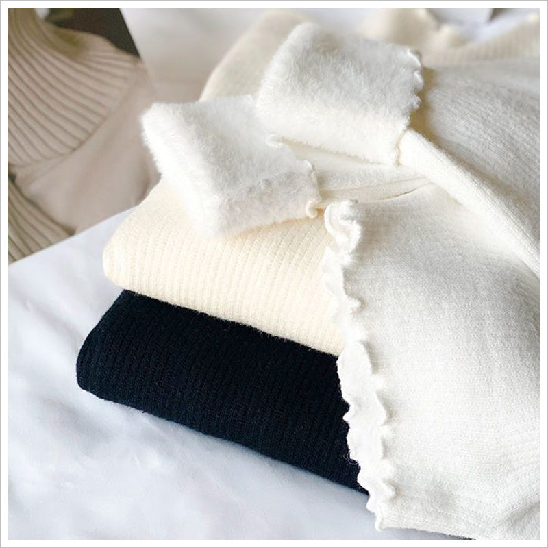 RA954   裏起毛 インナー ハイネック カットソー