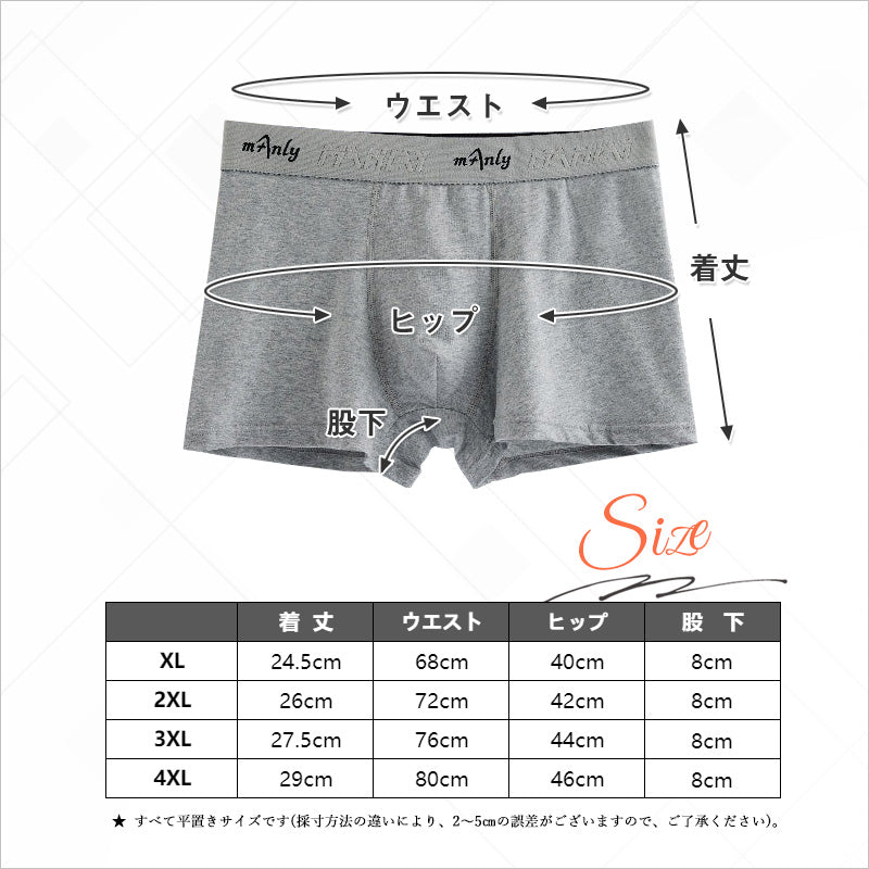 RA959   4枚組ボクサーパンツ メンズ 下着 メンズインナー