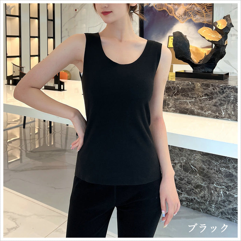 SJ5001 レディース マシュマロヒートインナー ベスト ノースリーブ