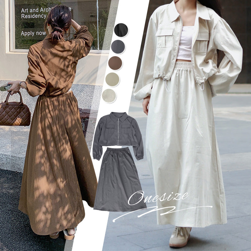 RA982 セットアップ レディース ブルゾン ロングスカート