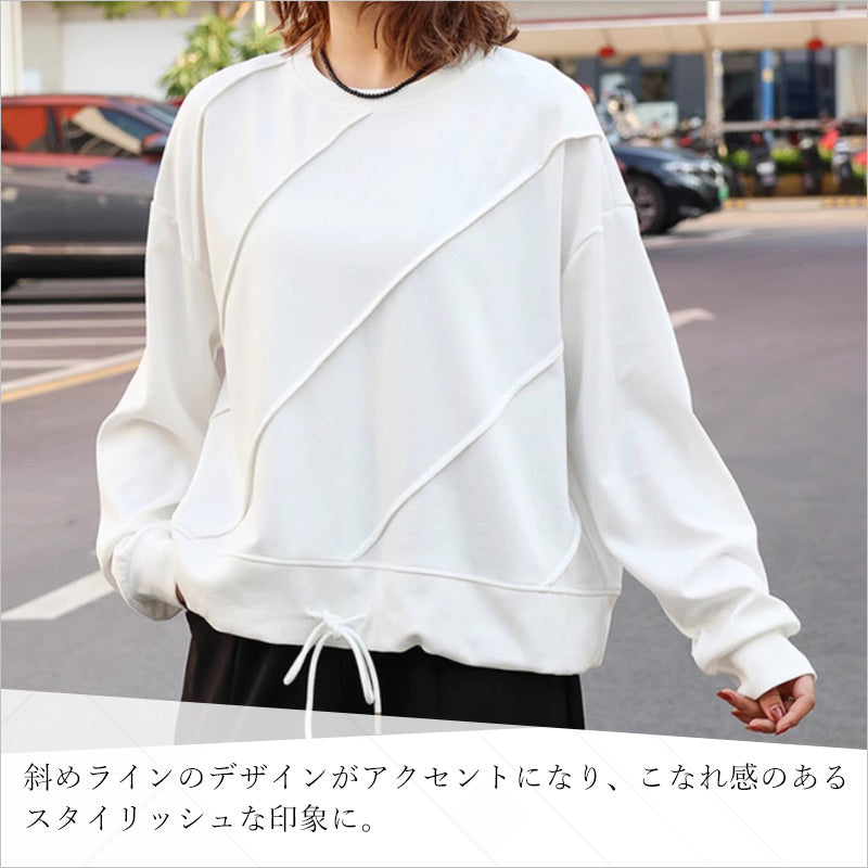 RA992  トップス ゆったり フィット リラックス 体型カバー レイヤードスタイル