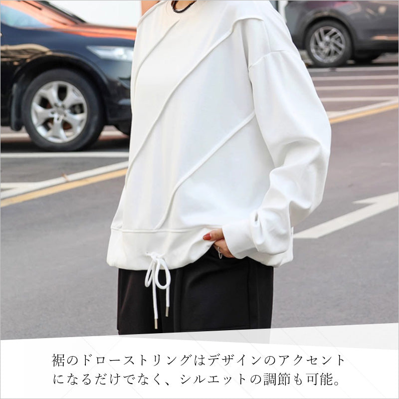 RA992  トップス ゆったり フィット リラックス 体型カバー レイヤードスタイル