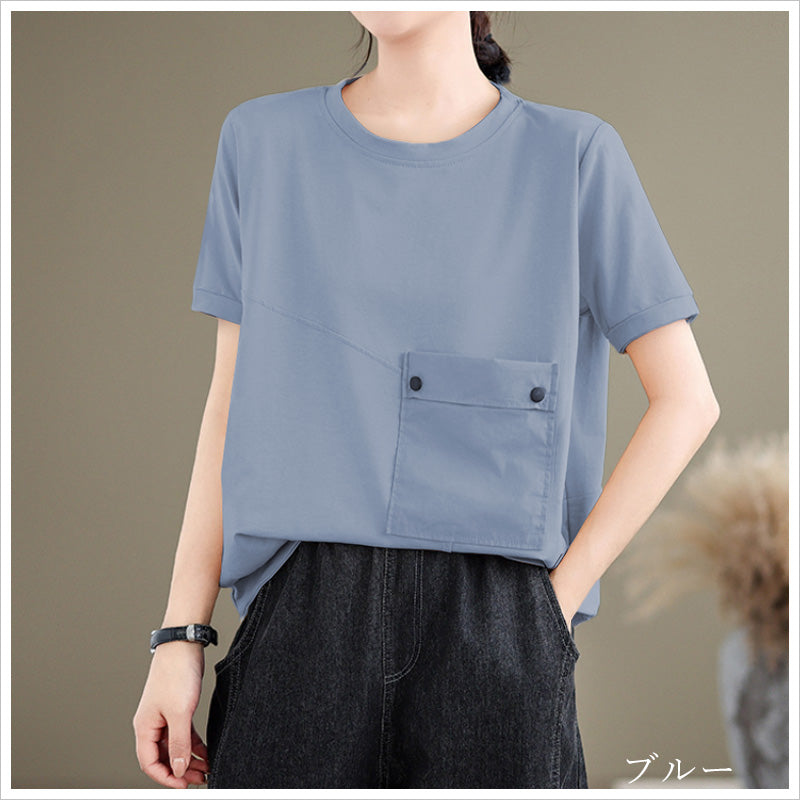 RA994  トップス ゆったり フィット リラックス オーバーサイズ 体型カバー スタイリッシュ