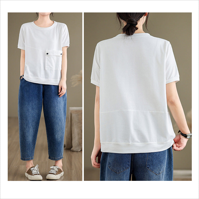 RA994  トップス ゆったり フィット リラックス オーバーサイズ 体型カバー スタイリッシュ