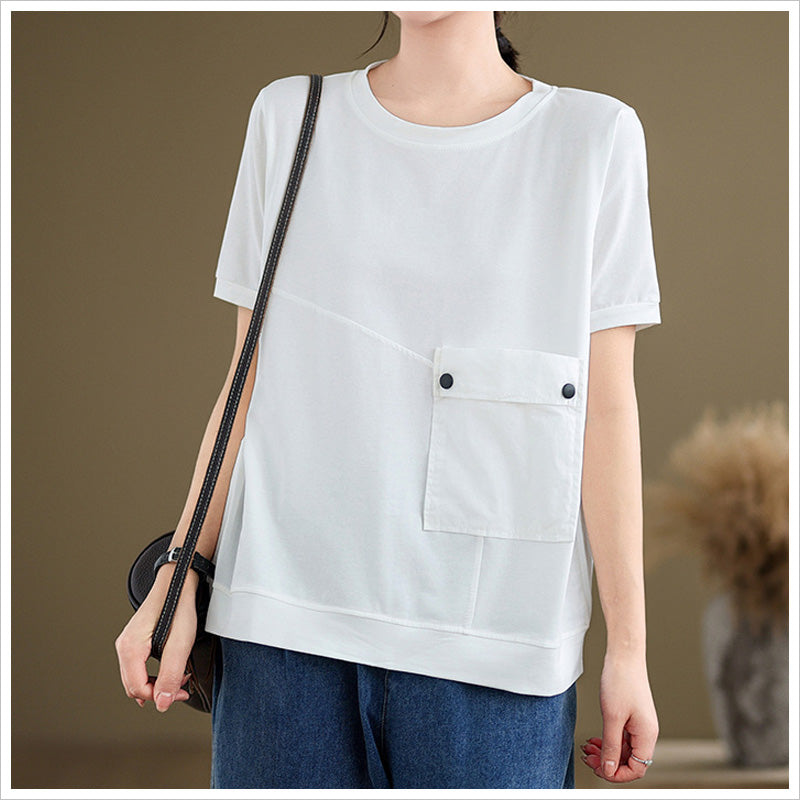 RA994  トップス ゆったり フィット リラックス オーバーサイズ 体型カバー スタイリッシュ