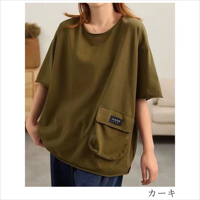 RA996 トップス ゆったり フィット リラックス オーバーサイズ 体型カバー スタイリッシュ