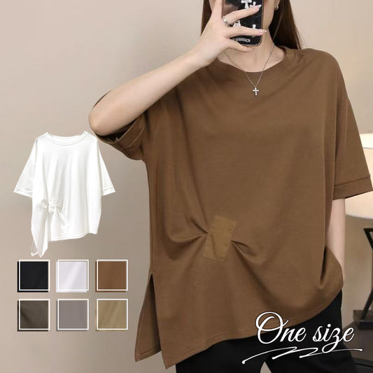 RA998 トップス ゆったり フィット リラックス フード オーバーサイズ スリット