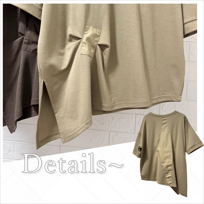 RA998 トップス ゆったり フィット リラックス フード オーバーサイズ スリット
