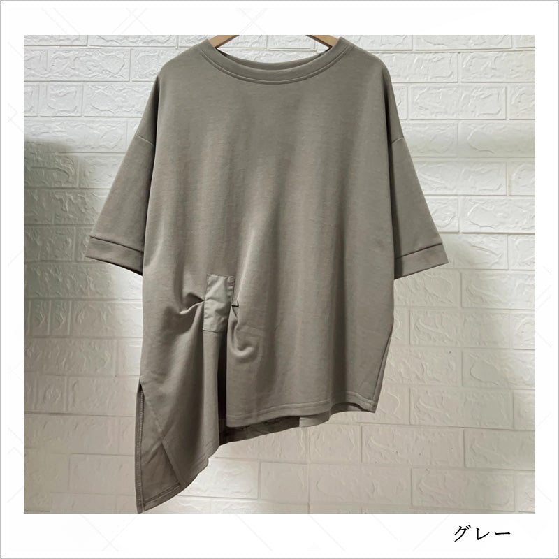 RA998 トップス ゆったり フィット リラックス フード オーバーサイズ スリット