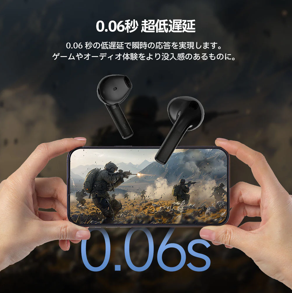 W200T イヤホン Edifier 超低遅延  快適なフィット感 IP54 防塵